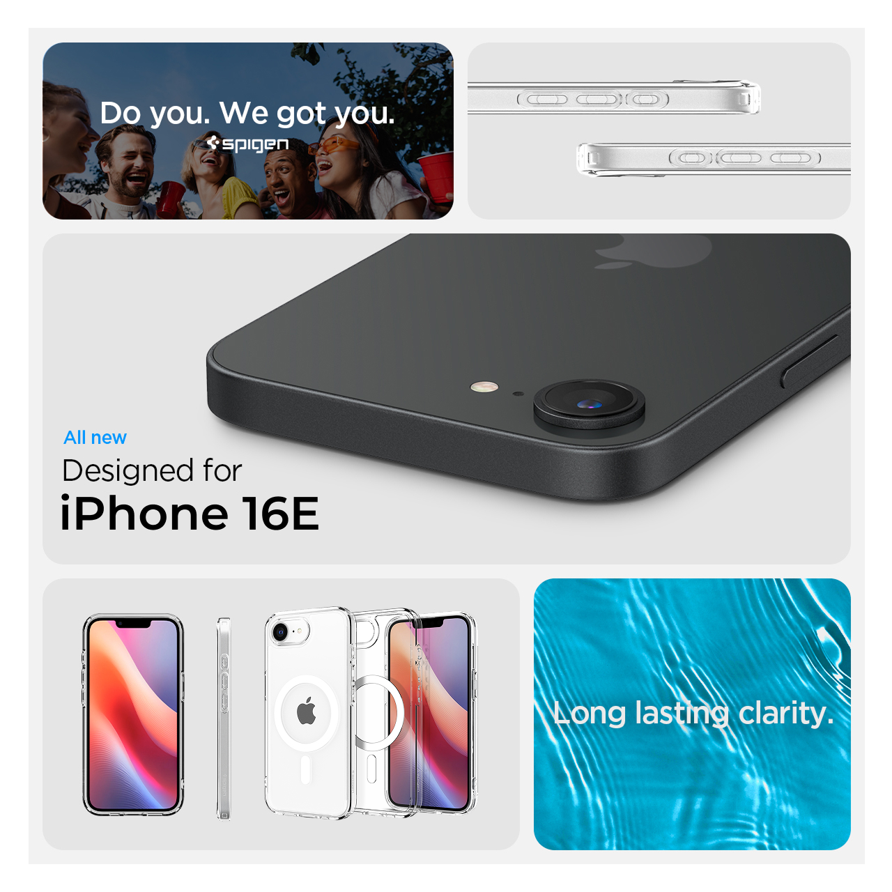 Case iPhone 16e 2025 Series Spigen Crystal Hybrid Clear HD Magfit Magsafe Slim Anti Shock Casing - Gambar 2
