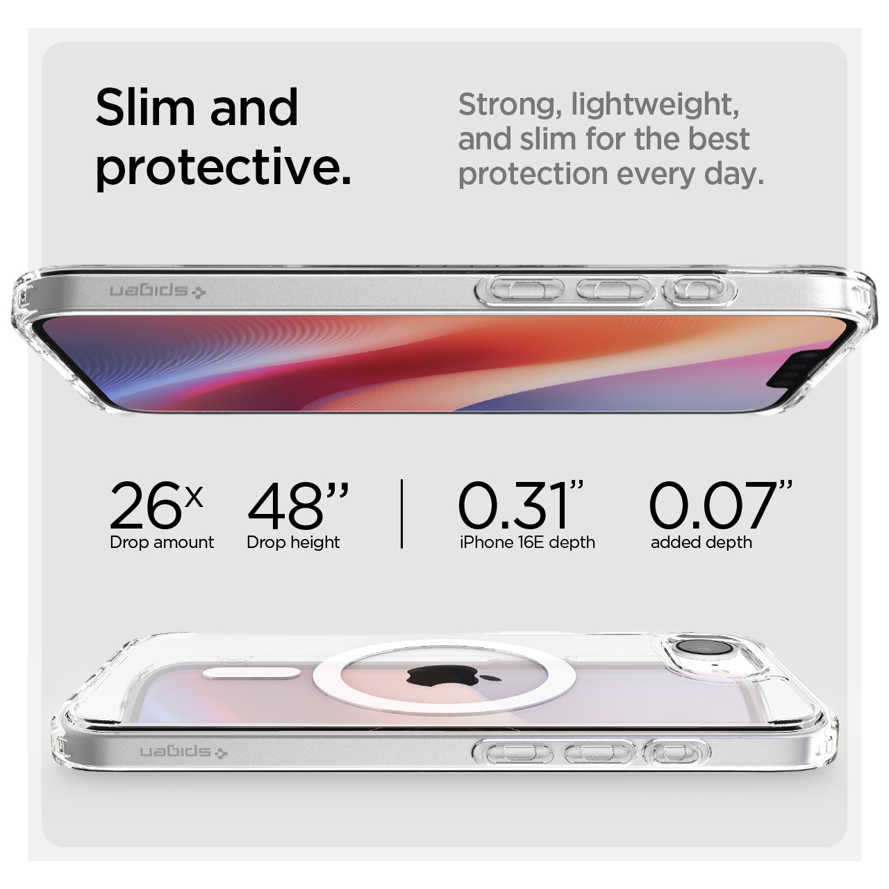 Case iPhone 16e 2025 Series Spigen Crystal Hybrid Clear HD Magfit Magsafe Slim Anti Shock Casing - Gambar 6