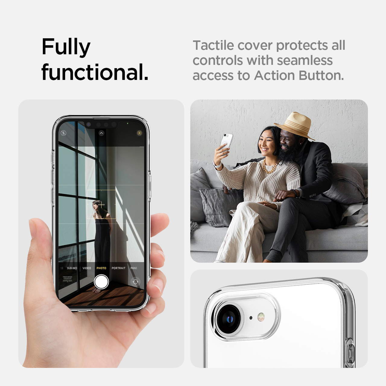 Case iPhone 16e 2025 Series Spigen Liquid Crystal MagSafe MagFit Clear Softcase Casing Anti Shock - Gambar 6