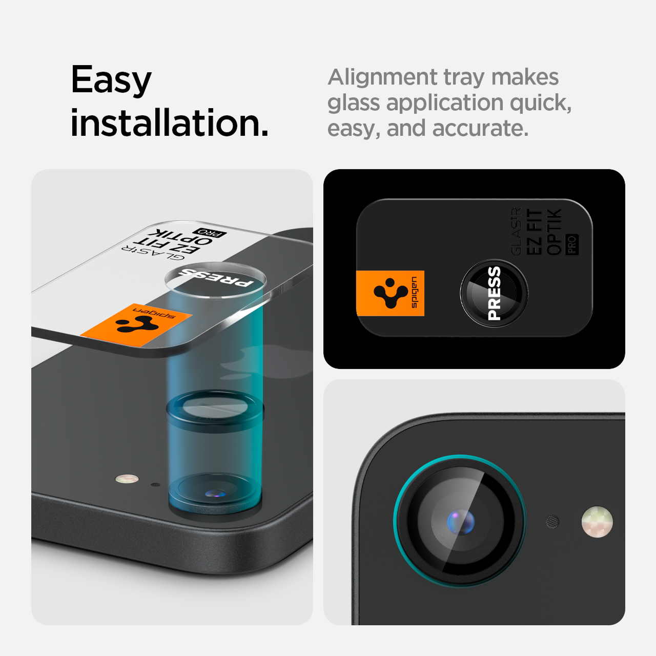 Camera Modul Lens Protector iPhone 16e 2025 Spigen Ez Fit Optik Pro Anti Gores Tempered Glass Clear - Gambar 2