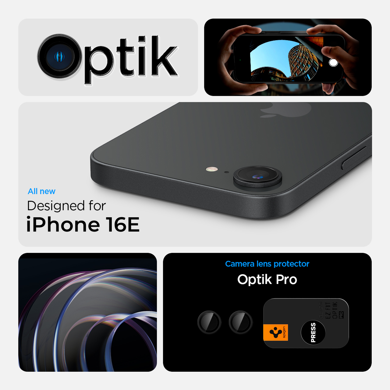 Camera Modul Lens Protector iPhone 16e 2025 Spigen Ez Fit Optik Pro Anti Gores Tempered Glass Clear - Gambar 7