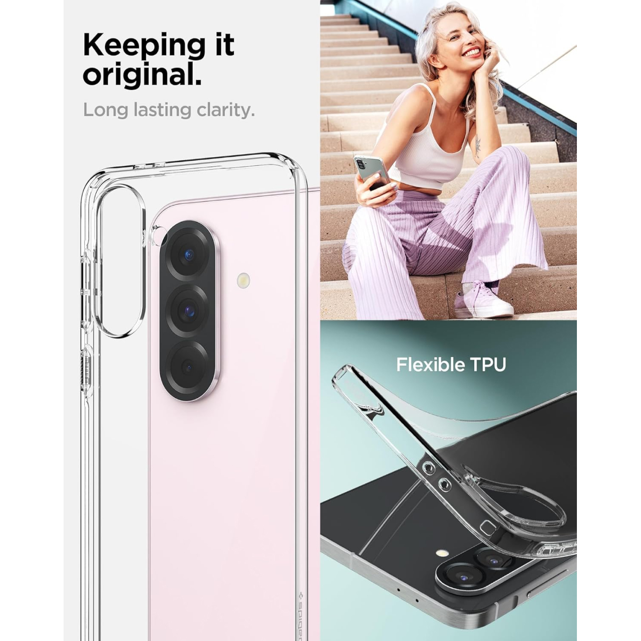 Case Samsung Galaxy A56 Spigen Liquid Crystal Softcase Clear TPU Transparan Casing - Gambar 3