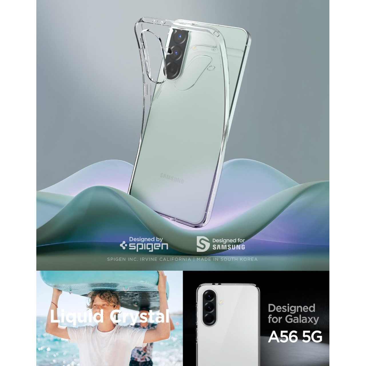 Case Samsung Galaxy A56 Spigen Liquid Crystal Softcase Clear TPU Transparan Casing - Gambar 7