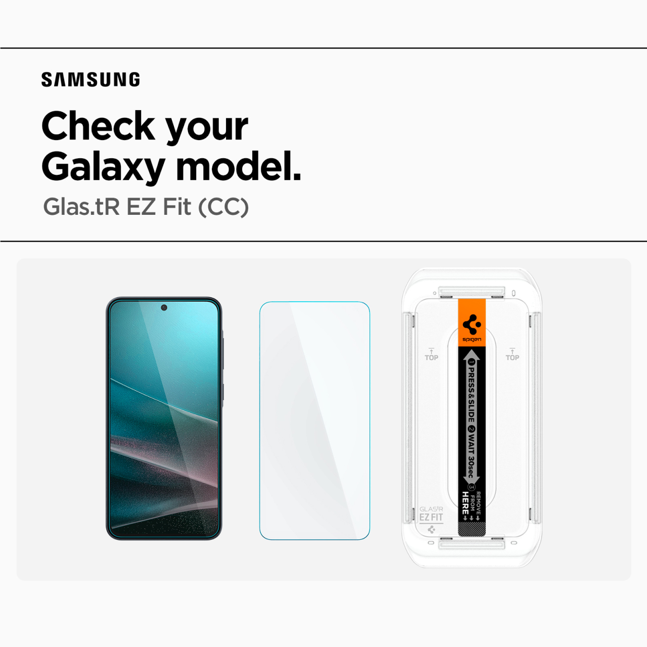 Tempered Glass Samsung Galaxy A36 Spigen GlastR EZ Fit Clear Anti Gores Transparan - Gambar 3