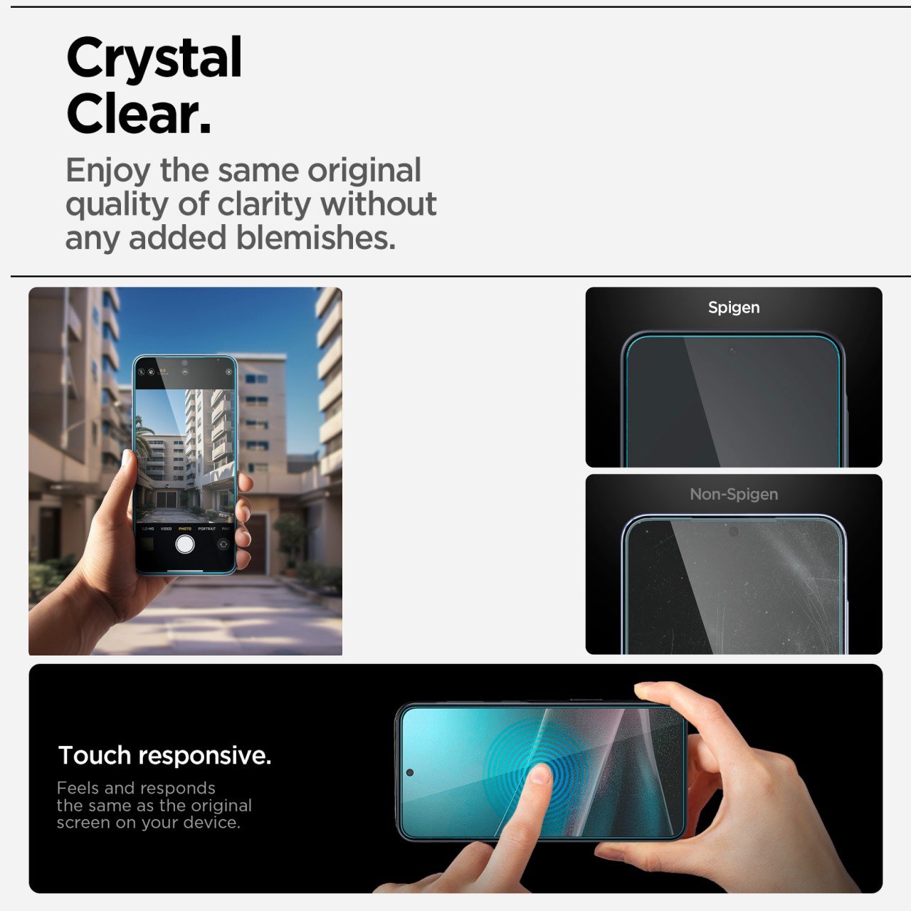 Tempered Glass Samsung Galaxy A36 Spigen GlastR EZ Fit Clear Anti Gores Transparan - Gambar 4