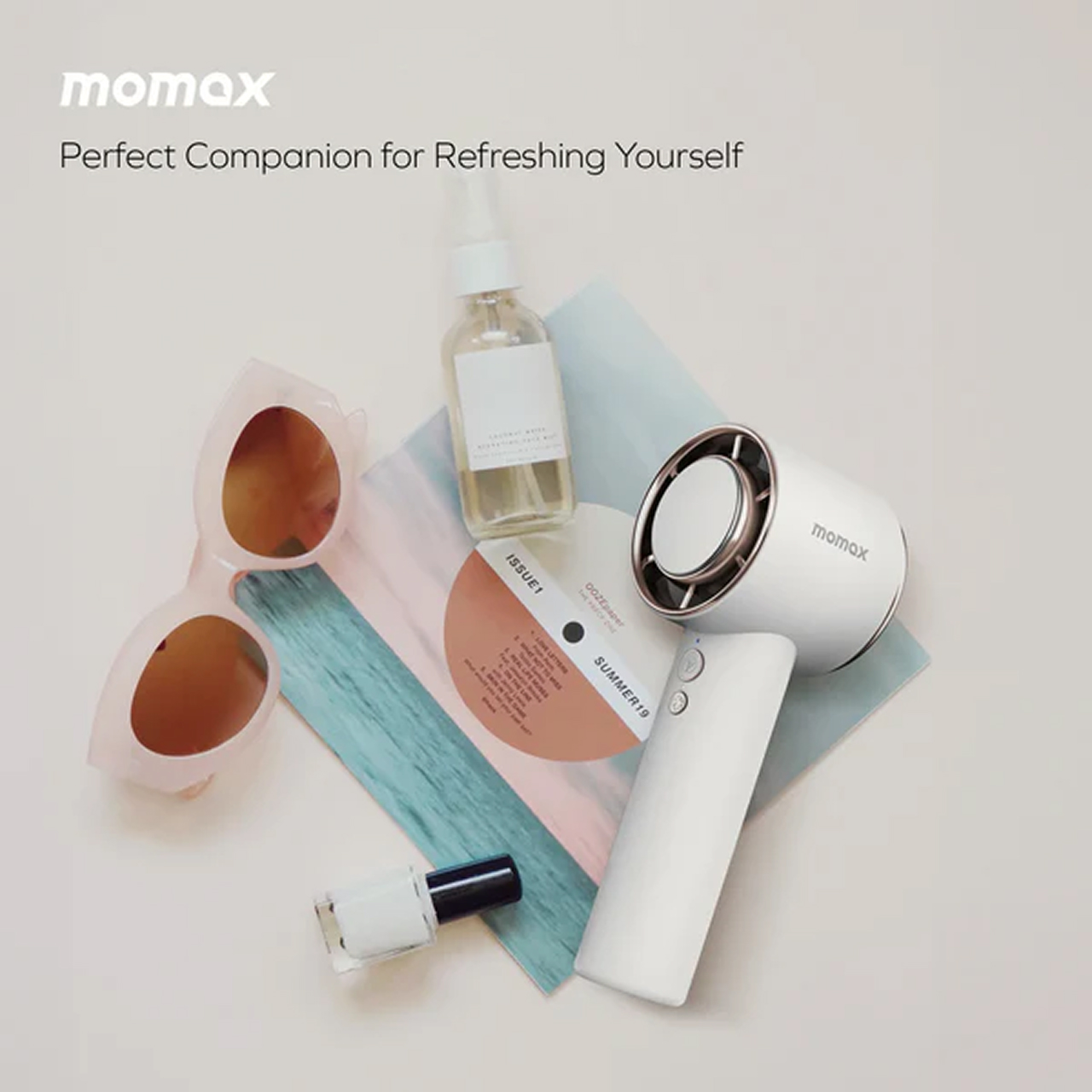 MOMAX Kipas Angin Portable Type USB C High-speed Ultra Freeze Portable Icy Cooling Fan - Gambar 2