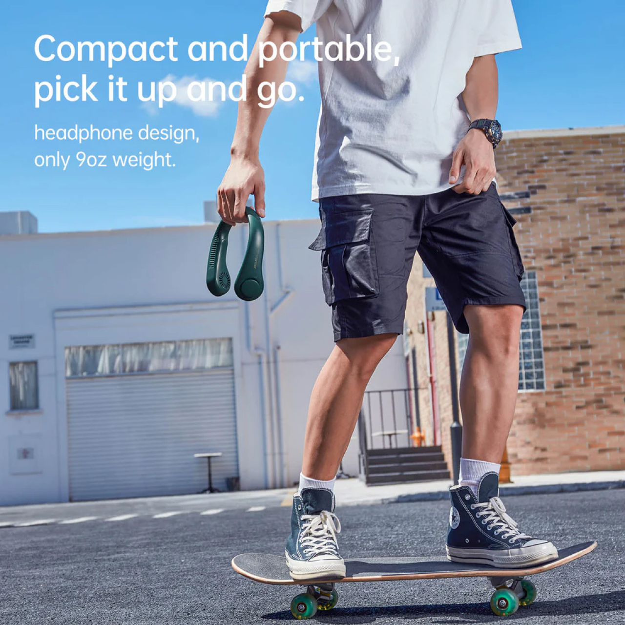 JISULIFE Kipas Angin Leher Neck Fan Life3 Mini Portable Kipas Gantung 4000mAH - Gambar 8