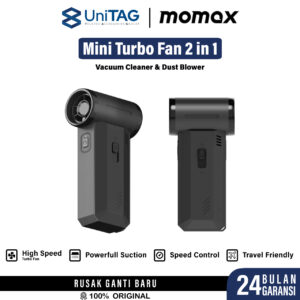 MOMAX Kipas Angin Mini 1° Airo Portable Fan 2 in 1 Vacuum Cleaner Dust Blower
