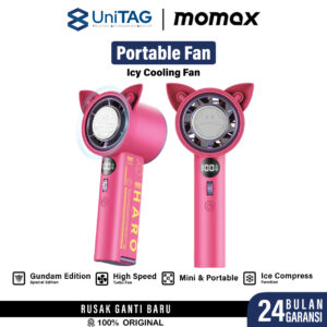 LIMITED EDITION Gundam x  MOMAX Kipas Angin Portable Type USB C High-speed Ultra Freeze Portable Icy Cooling Fan