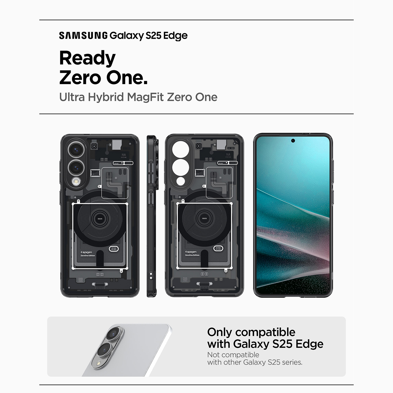 Case Samsung Galaxy S25 Edge Spigen Ultra Hybrid Zero One Magnetic MagFit Magsafe Anti Shock Casing - Gambar 7