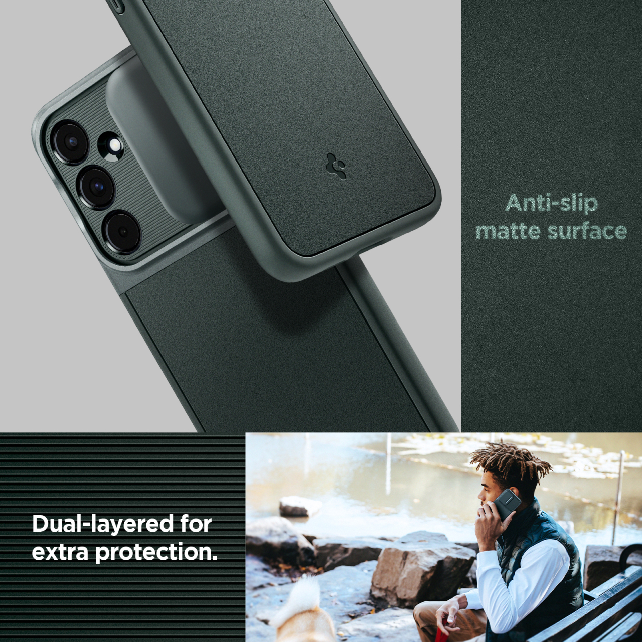 Case Pelindung HP Case for Samsung Galaxy A55 Spigen Optik Armor Camera Cover Hybrid Casing - Gambar 3