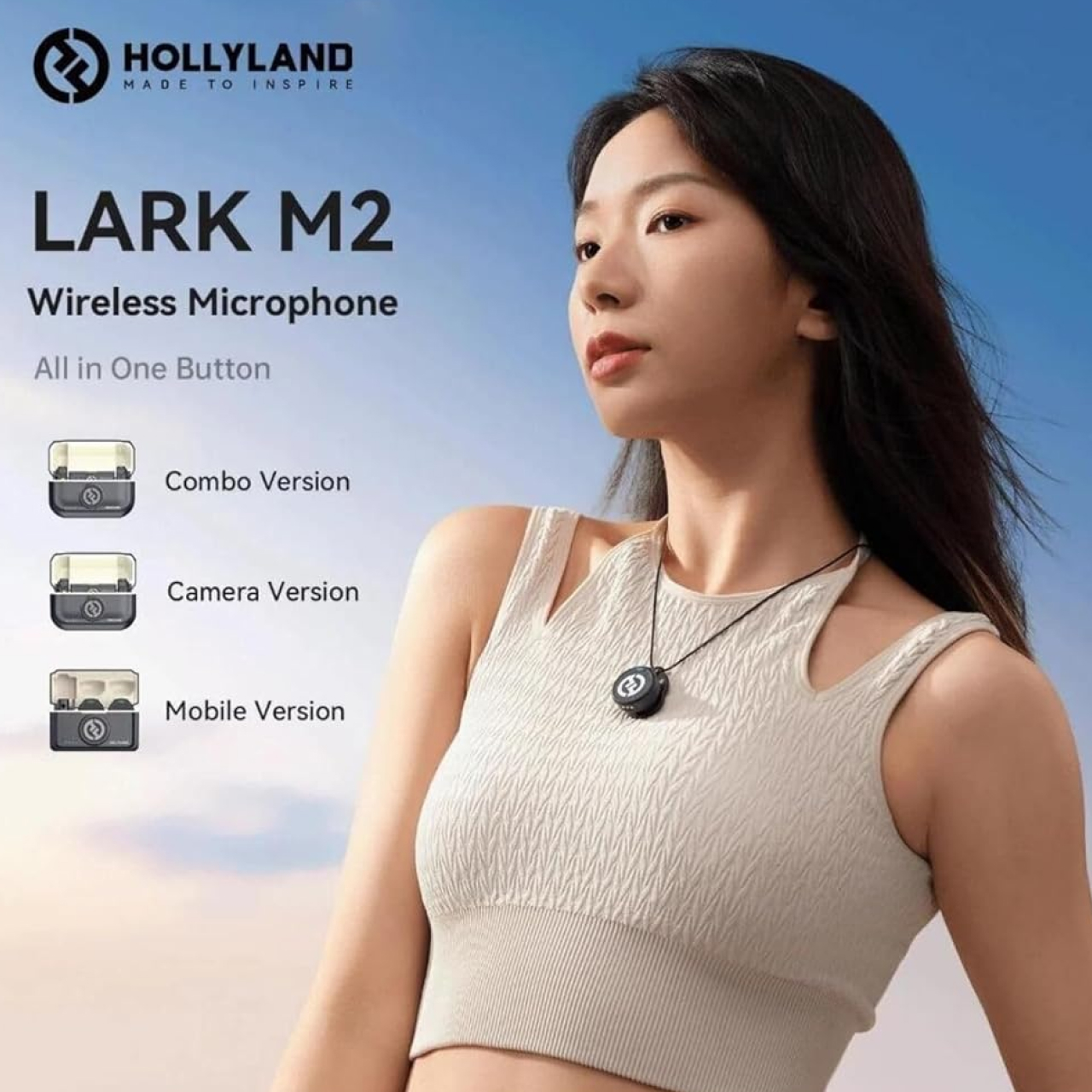 Hollyland Combo Mic Wireless Mini 2in1 Lark M2 Microphone dan Remote Camera - Gambar 3