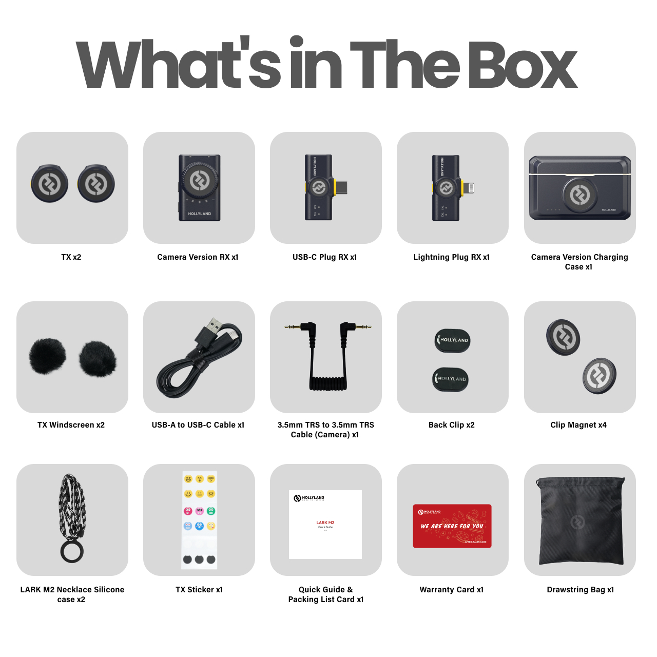 Hollyland Combo Mic Wireless Mini 2in1 Lark M2 Microphone dan Remote Camera - Gambar 4