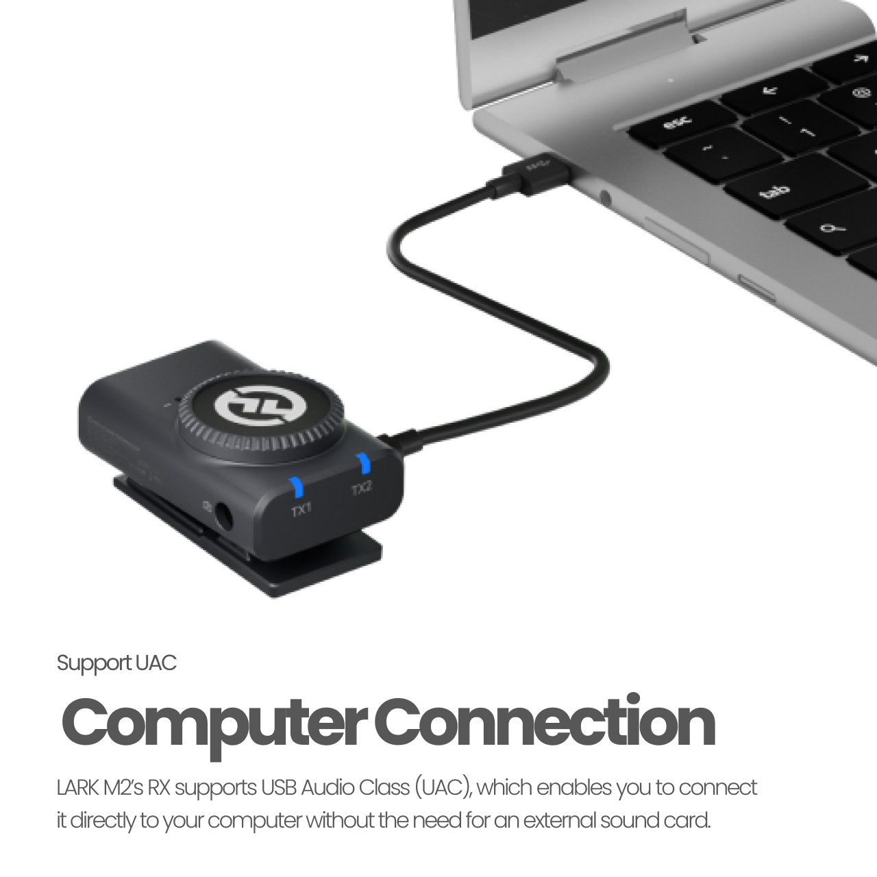 Hollyland Combo Mic Wireless Mini 2in1 Lark M2 Microphone dan Remote Camera - Gambar 6