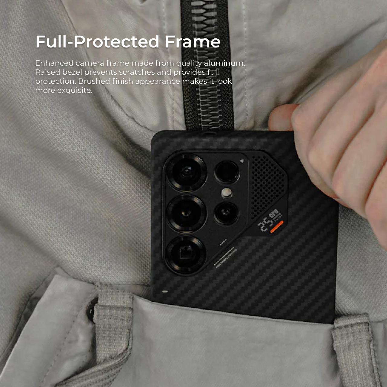 Case Samsung Galaxy S25 Ultra Aulumu Aramid Fiber Carbon Slim Anti Shock Crack Casing - Gambar 2