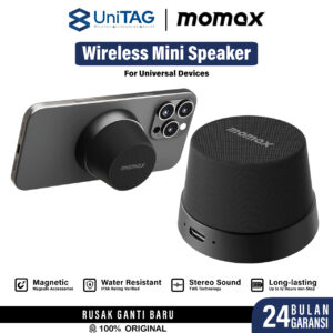 Speaker Bluetooth Mini Momax Wireless Speaker Magnetic IPX6 Waterproof Protection Magsafe