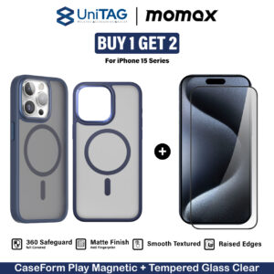 Case iPhone 15 Pro Max Plus Momax Play Magnetic MagSafe Cover Casing