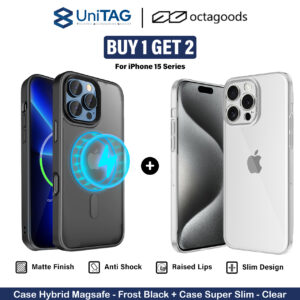 Case iPhone 15 Pro Max Plus OctaGoods Hybrid V2 MagSafe Matte Casing