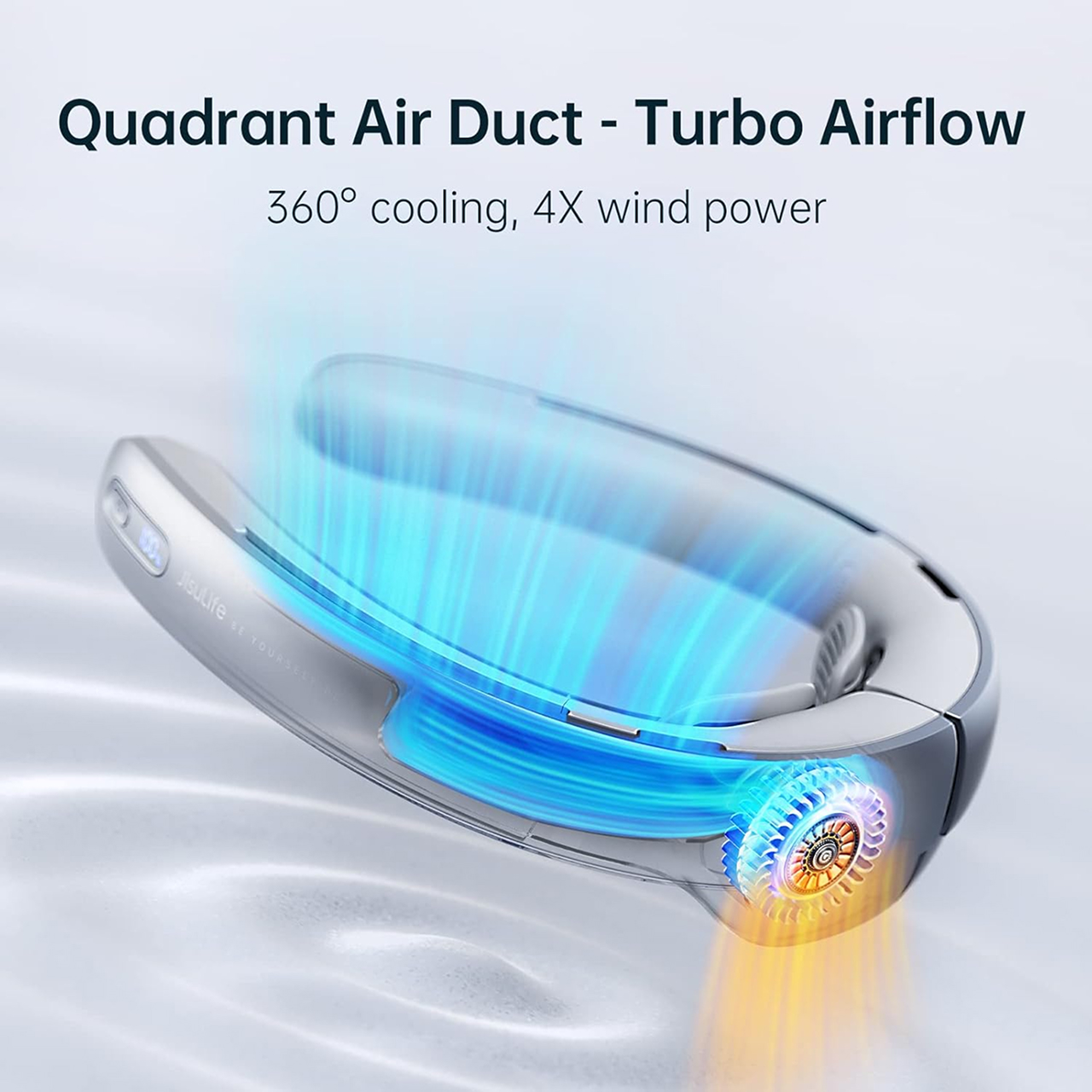 JISULIFE Kipas Angin Leher Neckfan Pro1 Gantung Portable USB 5000mAh - Gambar 2