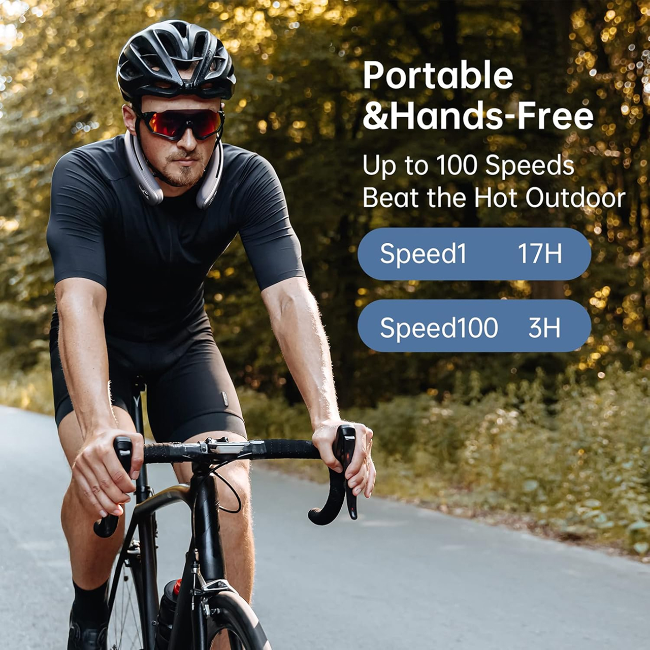 JISULIFE Kipas Angin Leher Neckfan Pro1 Gantung Portable USB 5000mAh - Gambar 3