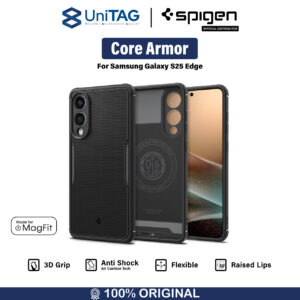 Case Samsung Galaxy S25 Edge Spigen Core Armor Magnetic MagFit Magsafe Anti Crack Shock 3D Soft Casing