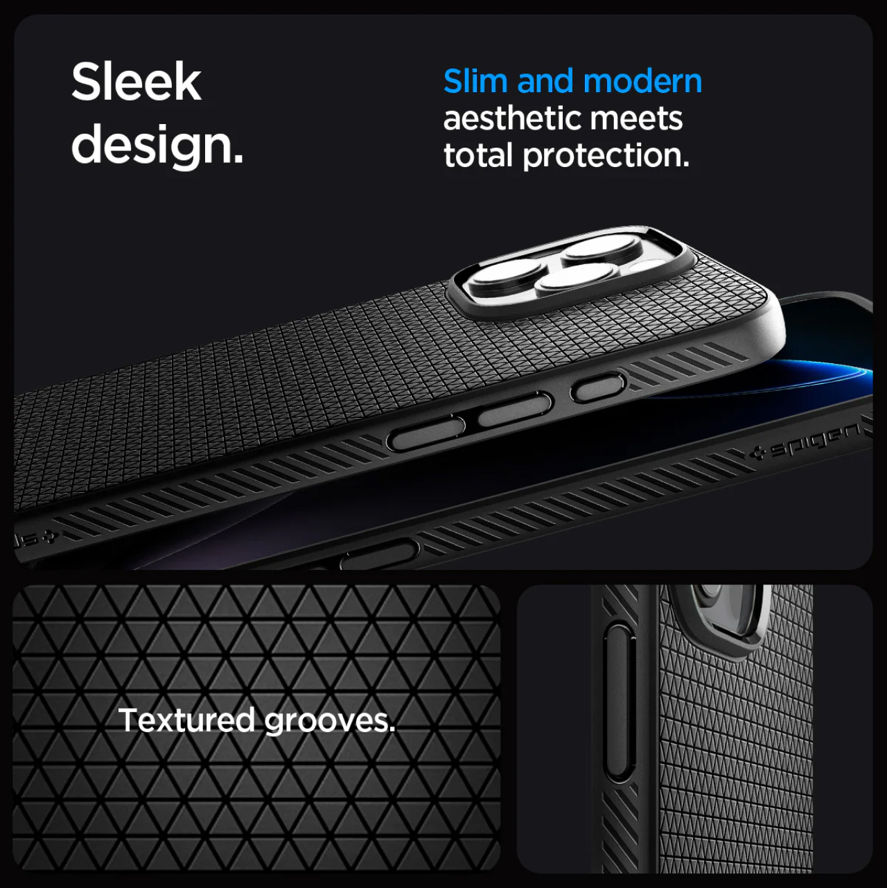 Case iPhone 16 Pro Max Spigen Liquid Air T Magfit MagSafe Camera Control Modern Pattern Matte Softcase Casing - Gambar 3