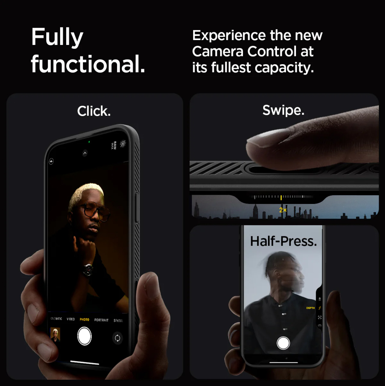 Case iPhone 16 Pro Max Spigen Liquid Air T Magfit MagSafe Camera Control Modern Pattern Matte Softcase Casing - Gambar 5