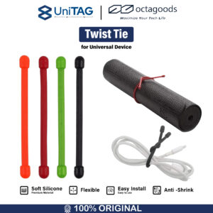 Pengikat Kabel Octagoods Twist Tie Cable Organizer Karet Silicone Reusable