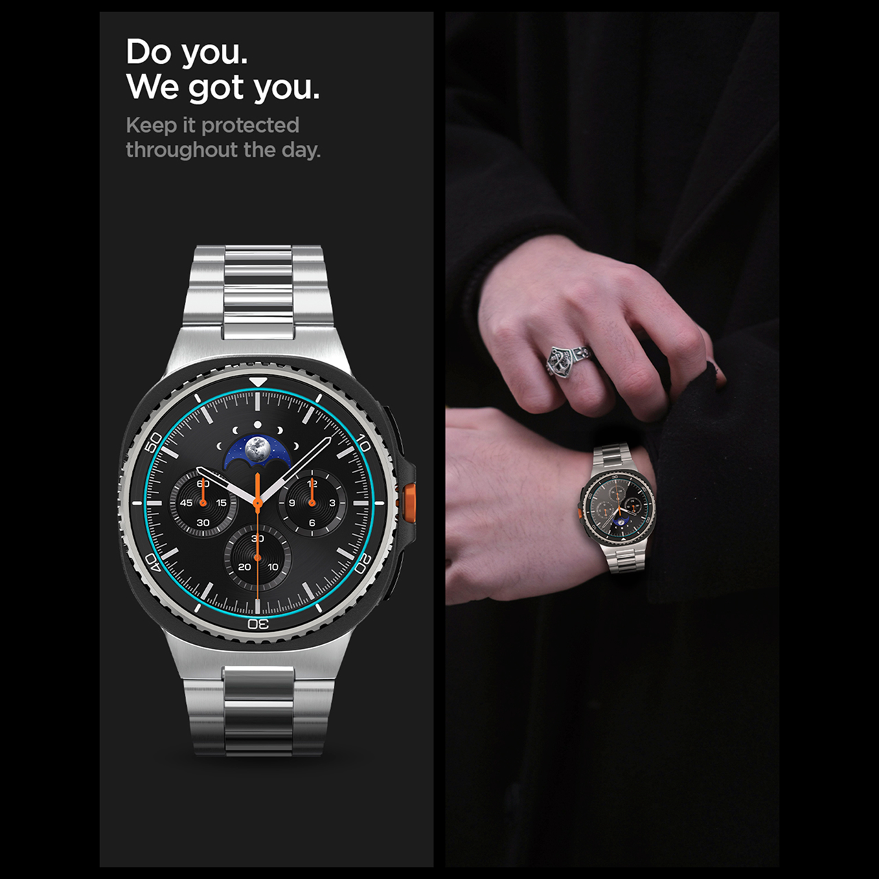 Tempered Glass for Samsung Galaxy Watch 8 46/44/40mm Spigen Glas.tR Ez Fit 9H Clear Anti Scratch - Gambar 2