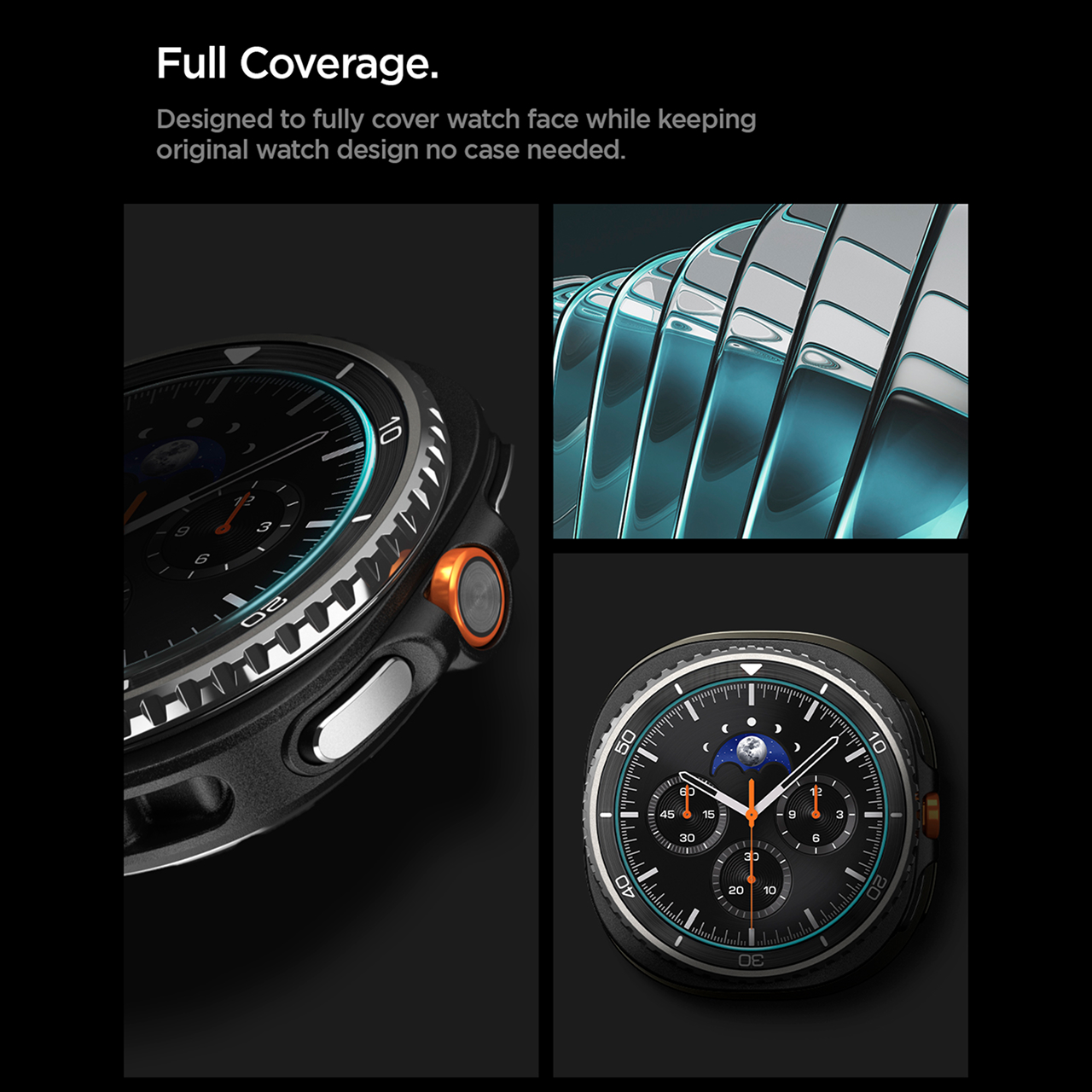 Tempered Glass for Samsung Galaxy Watch 8 46/44/40mm Spigen Glas.tR Ez Fit 9H Clear Anti Scratch - Gambar 4