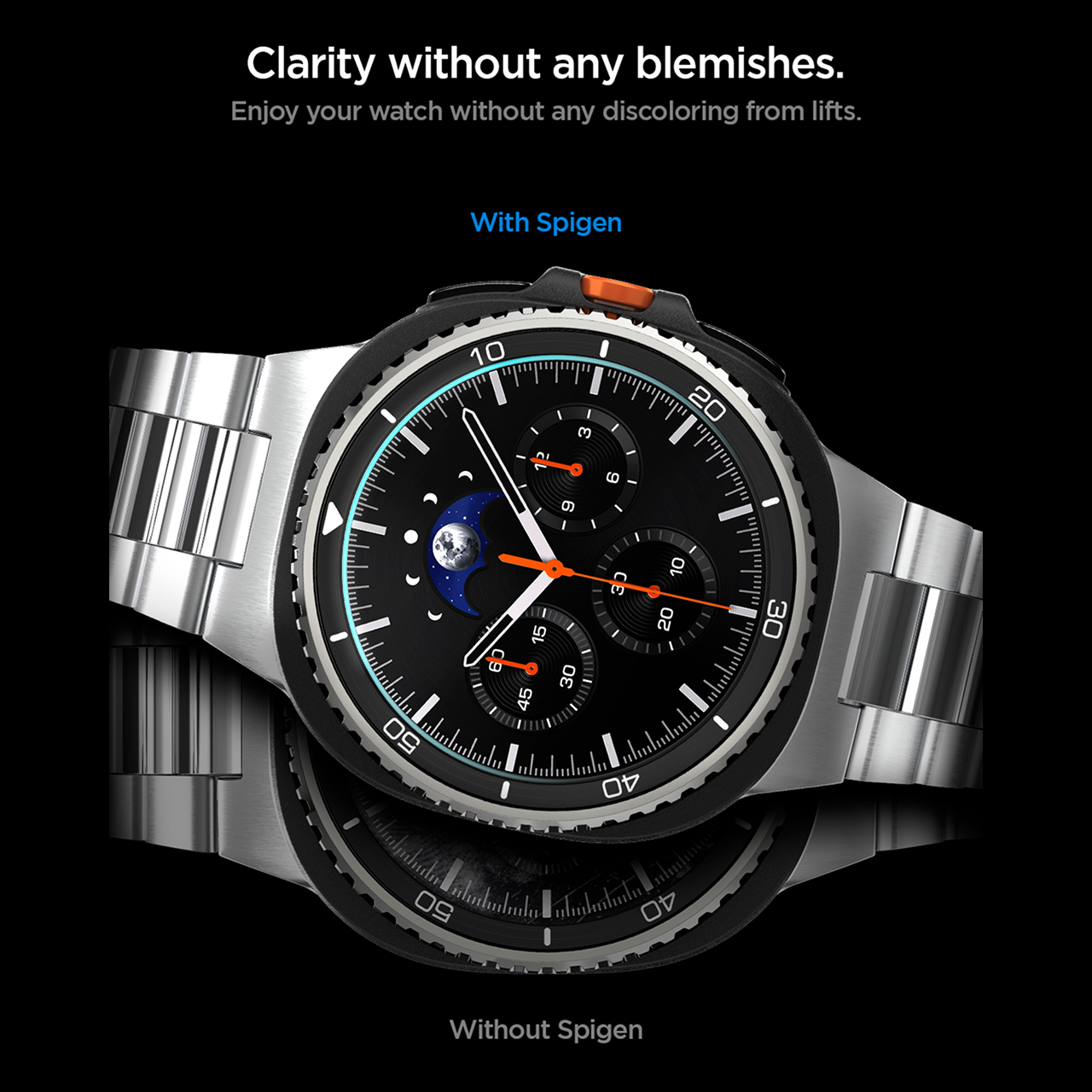Tempered Glass for Samsung Galaxy Watch 8 46/44/40mm Spigen Glas.tR Ez Fit 9H Clear Anti Scratch - Gambar 7
