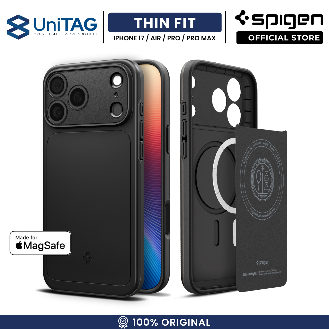 Case for iPhone 17 Series Air Pro Max Spigen Case Thin Fit MagFit Magsafe Softcase Hardcase Hybrid Casing