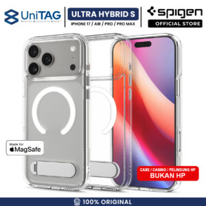 Case for iPhone 17 Air Pro Max Spigen Ultra Hybrid S Magsafe Magfit Stand Anti Shock Clear White