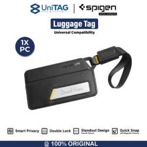 Label Tas Koper Spigen Luggage Tag Travel Baggage Gantungan Penanda Nama Magnetic Double Lock