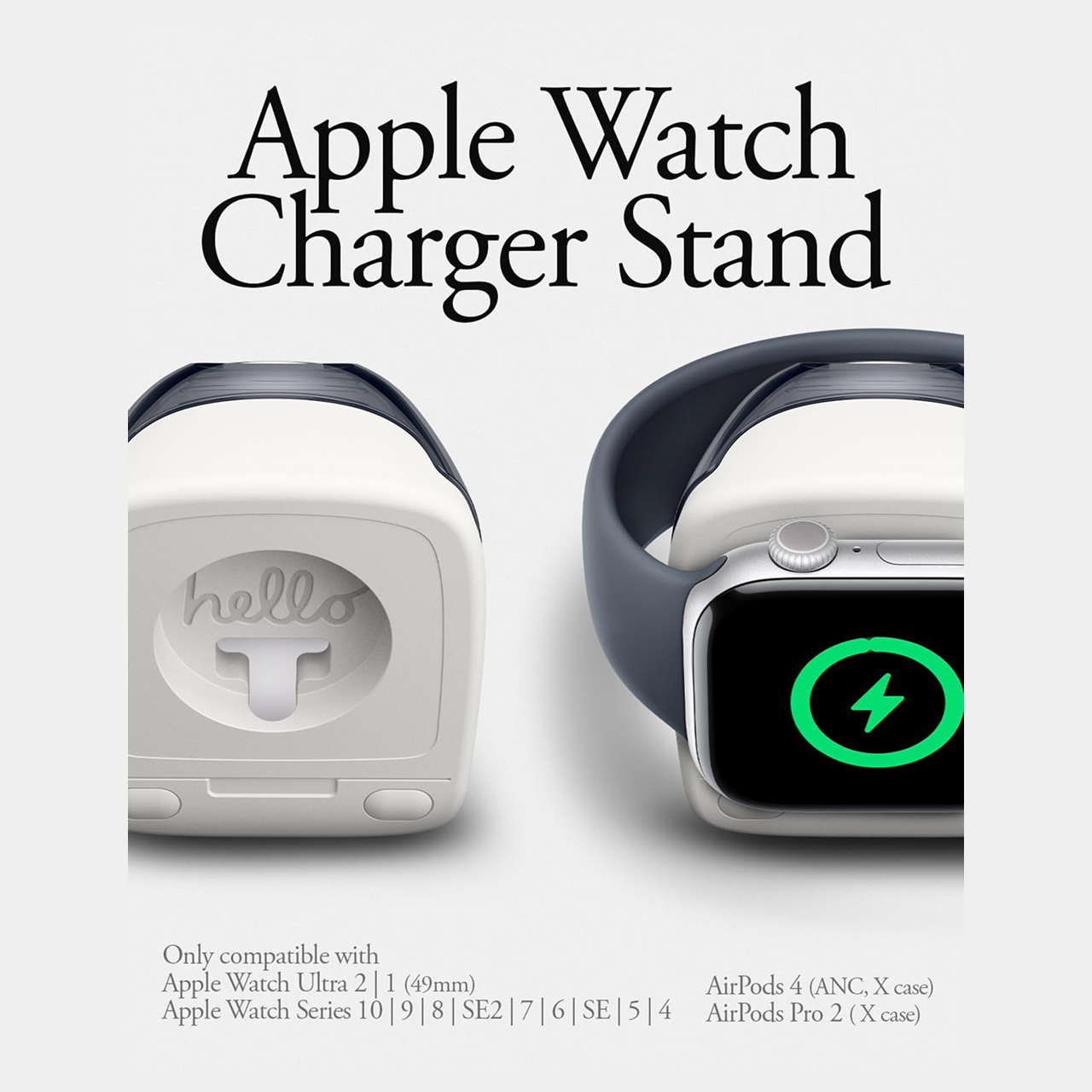 Stand Charger Dock Apple Watch Spigen Classic C1 Wireless Charger iWatch Ultra 2/1 Series 10/9/8/SE2/7/6/SE/5/4 - Gambar 2