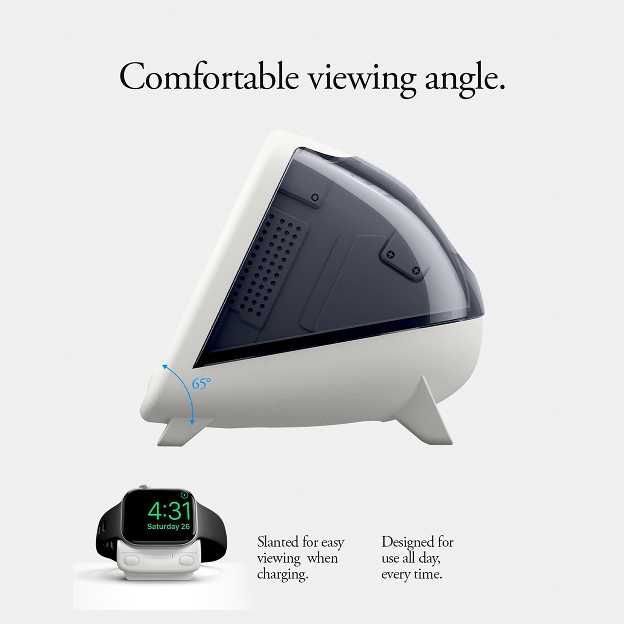 Stand Charger Dock Apple Watch Spigen Classic C1 Wireless Charger iWatch Ultra 2/1 Series 10/9/8/SE2/7/6/SE/5/4 - Gambar 5