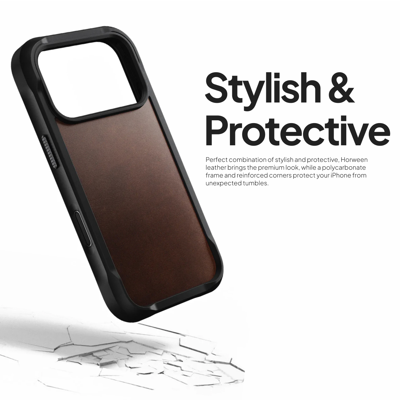 Case for iPhone 17 Pro Max Nomad Magsafe Rugged Leather Horween Case - Gambar 3