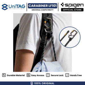 Gantungan Kunci Universal Spigen Keychain Rugged Carabiner LF101 Strap Gunmetal Bottle Opener